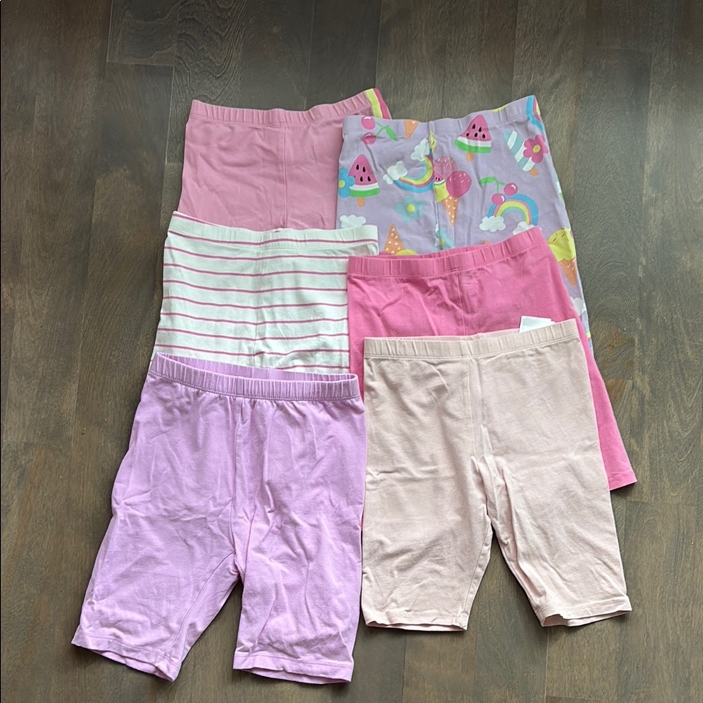 6 Pairs Kids Cotton Bike Shorts